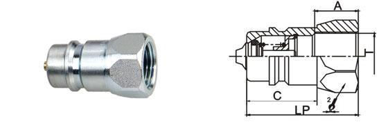 LSQ-S6 Hydraulic Quick Action Couplings Carbon Steel 1/4'' - 1'' Size 2