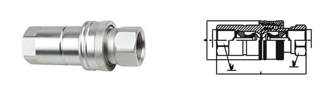 Carbon Steel Hydraulic Quick Connect Couplings , LSQ-ISOA Hydraulic Quick Disconnect Fittings 3
