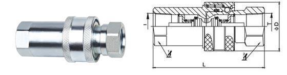 Hardened Durability Type Quick Release Hydraulic Fittings LSQ-S1 For Snow Plows 3