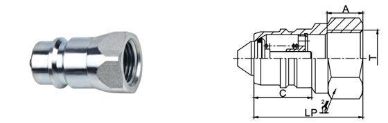 Single Handed Operation Hydraulic Connectors Fittings LSQ-PK NPTF Thread 2