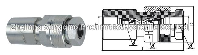 2 Inches 200 GPM Threaded Quick Connect KZE-BD Faster VVS Interchange 3