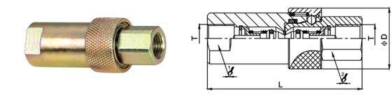 Carbon Steel Quick Connect Hydraulic Fittings LSQ-S7 Prevent Uncoupled Leakage 3