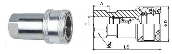 Ball Valve Type Hydraulic Quick Connect Couplings , LSQ-S4 Quick Disconnect Hydraulic 1