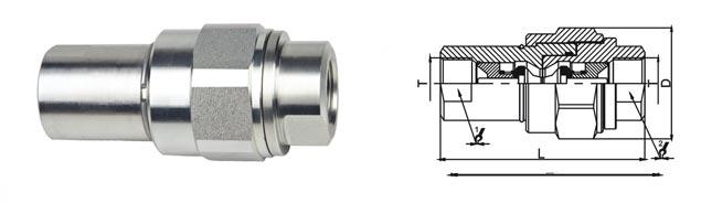 Multi - Role Threaded Coupling Gromelle 6000 Interchange Hydraulic KZE-BA 3