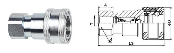 Steel Hydraulic Quick Connect Couplings , TEMA TH Type Quick Disconnect Hydraulic 1