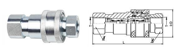 Steel Hydraulic Quick Connect Couplings , TEMA TH Type Quick Disconnect Hydraulic 3