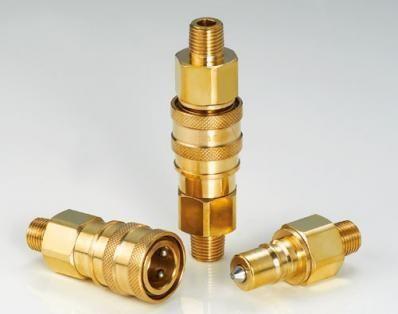 China Thread Brass Quick Release Air Hose Connector , Male Hydraulic Coupler ISO7241-B en venta