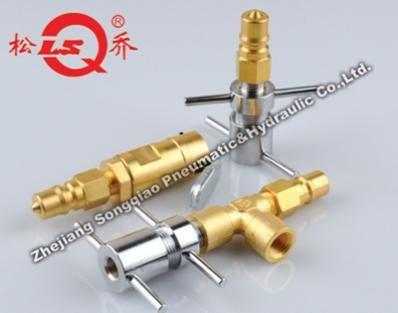 China Manual Lock Refrigeration Quick Couplers Rotary And Handle Press Type for sale