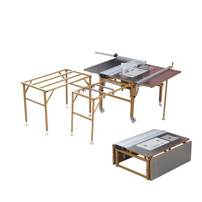 中国 折り畳み式の木製の鋸のカッターの滑走テーブルは移動式受け入れの棚との5.4KWを見た 販売のため