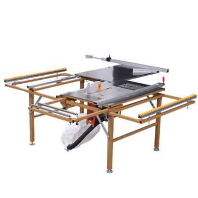 China 1600w 2600w Precision Wood Cutting Sliding Table Saw Machine With Liftable Saw Head for sale