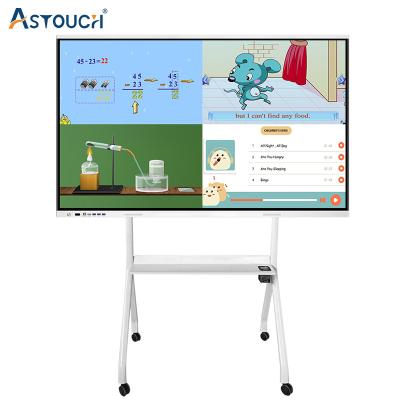 China Multitouch Interactive Touch Screen Whiteboard 86 Inch White for sale