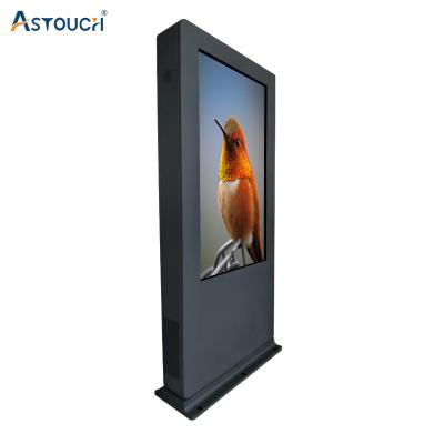 China OEM Digital Signage Totem Display Floor Standing 55 Inch IR Touch for sale