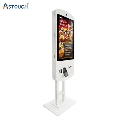 China 32 Inch pCAP touch Self Service Restaurant Kiosk With Cash Register Software for sale