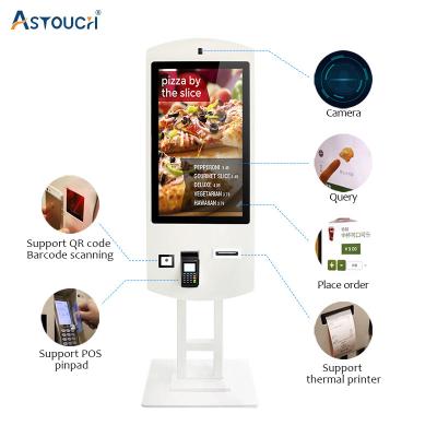 中国 Mcdonalds 32inch Self Check In Payment Kiosk With Scanner For Fast Food Restaurants 販売のため