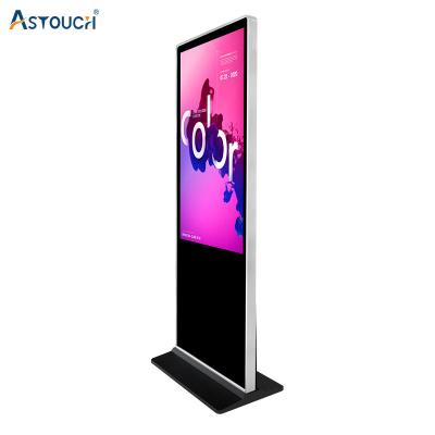 China OEM Black Floor Stand Digital Signage Kiosk 65 Inch Multi Functional for sale