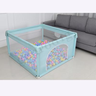 China 1.2*1.2m Square Green Customize Portable Baby Playpen For Boys and Girls for sale
