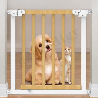China Extendable No Drilling White Baby Metal Gate Multiscene Extra Wide Auto Close for sale