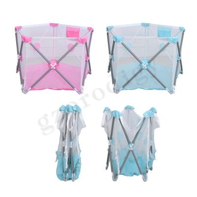 China Multiscene Travel Portable Baby Playard With Stainless Steel Tube for sale