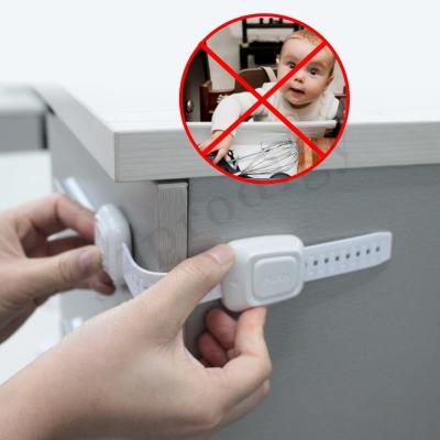 China Multi Use Baby Adjustable ABS+PE Drawer Baby Safety Strap Latches for sale