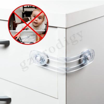 China Multipurpose PVC Safety Cupboard Locks , Transparent Safety Latches For Cabinets for sale