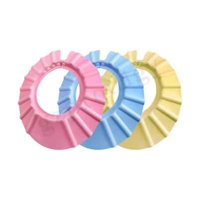 China Prodigy Multicolor Odorless Baby Washing Cap Multifunctional Kids Shower Hat Baby Shower Caps for sale