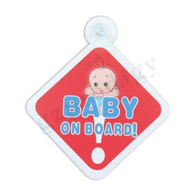 China 127x127mm Square Multiscene Odorless Removable Baby On Board Sticker For Baby Safety for sale