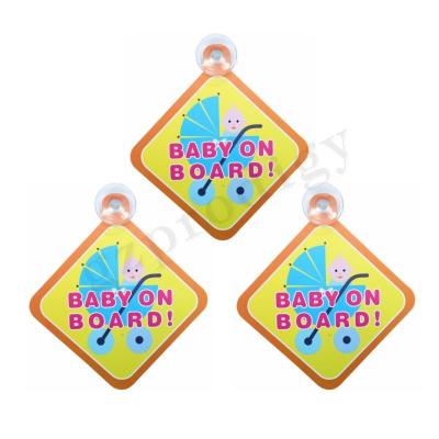 China Childproof ABS Car Baby On Board Sticker Anti Abrasion Nontoxic for sale