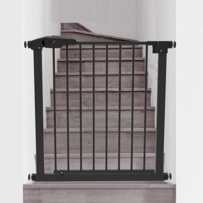 China ASTM Childproof Black Metal Stair Gate , Sturdy Baby Gates For Stairs for sale