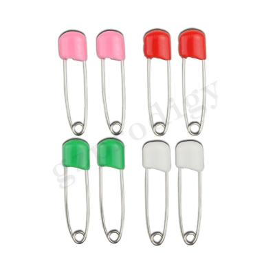 China Prodigy 8 Pcs Diaper Pins Eco - Friendly Plastic Head Pin With Baby Saftey Locks Colorful for sale