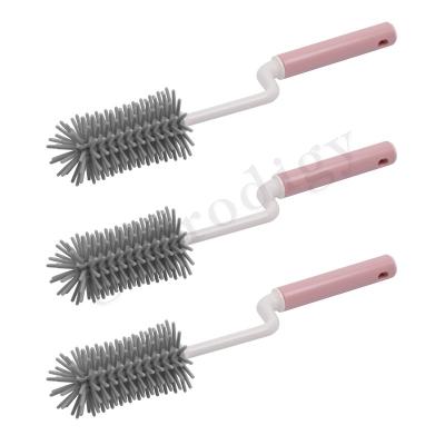 China 3pcs Silicone Baby Bottle Brush Quick Dry Other Baby Products Nipple Brush for sale