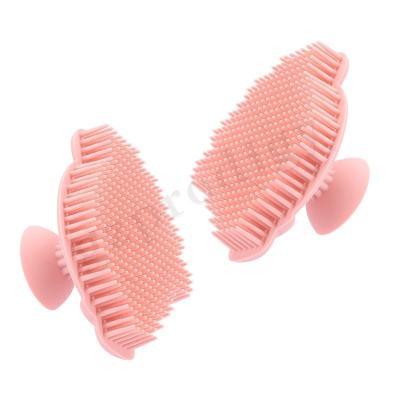 China Baby Bath Silicone And Sclap Cap Brush Baby Safety Hair Shampooer Brush for sale