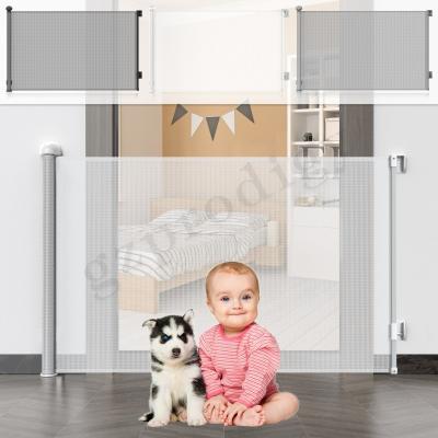 China Kids Stair Protection Customize Support Mesh Expandable Gate Retract A Gate 72 Inch for sale