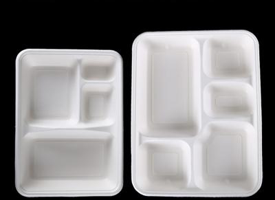 China 5 Compartment Disposable Thickened Compostable To Go Containers for sale