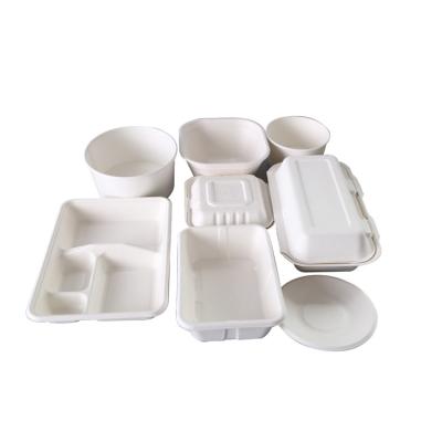 China Biodegradable  Refrigerable Takeout Sugarcane Pulp Plates for sale