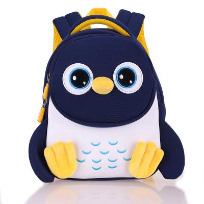 China Jardim de infância impermeável do saco de escola das crianças da criança do bebê da trouxa 3D das crianças do pinguim à venda