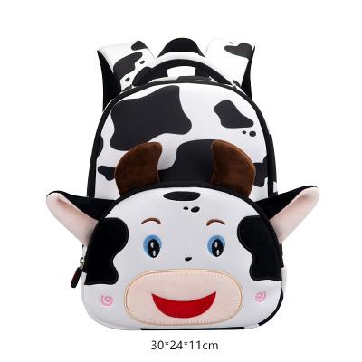 China Cow Waterproof Kids Backpack Cartoon 3D Animal Kindergarten Girls Fashion Schoolbags for sale