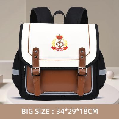 China Lock Design Leather School Backpacks Oxford Kids School Book Bags for sale