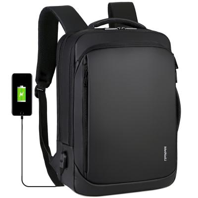 China BSCI Business Laptop Backpack 15.6 Inch USB Charging Leather Computer Bag 1000g for sale
