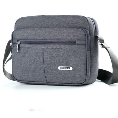 China Canvas Casual Shoulder Messenger Bag Solid Buckle MultiPocket for sale