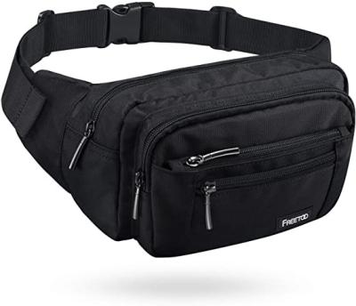 China Bum Fashion Fanny Pack Men Women Water Resistant Waist Bag With 6 Zipped Pockets for sale