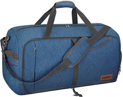 China 65l Travel Duffel Foldable Weekender Bag For Men Women WaterProof Tear Resistant for sale