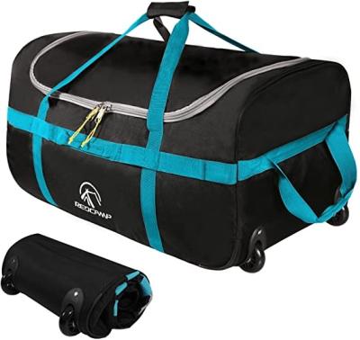 China Foldable Duffle Bag With Wheels 85l 120l 140l 1680d Oxford Collapsible for sale