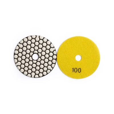 China 100 Grit Flexible Resin Bond Diamond granite sanding pads Dry Polishing Pad for sale