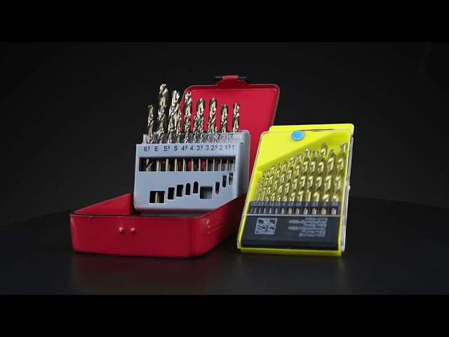 1-10mm 19-Pack Twist Drill Set With Red Iron Box For Drilling Iron