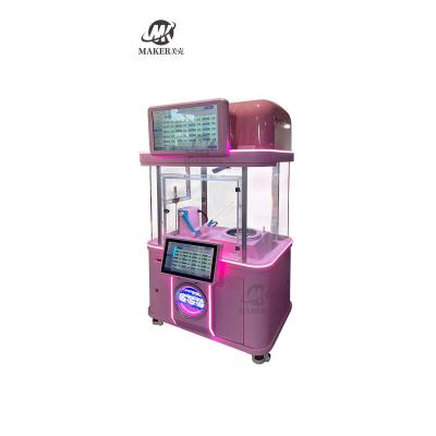 China Coin Operated Robot Fairy Floss Cotton Candy Vending Machine Air Cooling Te koop