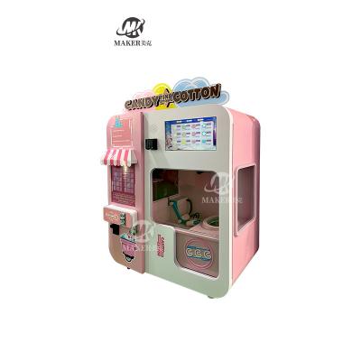 China Acrylic Robot Cotton Candy Vending Machine 100-260V Electric Sugar Candy Machine for sale