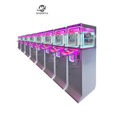 China Single Player Tempering Glass Arcade Claw Crane Machine Pink Color for sale