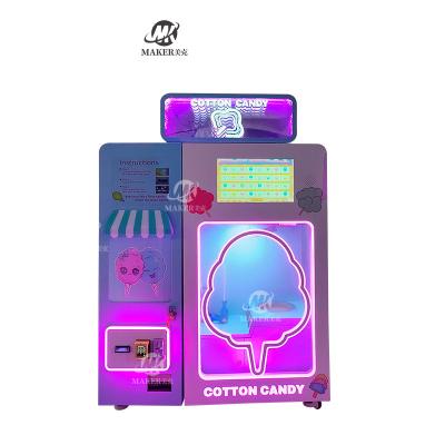 China High Profit Candy Cotton Vending Machine Commercial Automatic Intelligent Colorful Sugar Making Machine Cotton Candy Mac à venda
