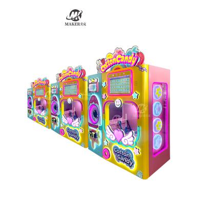 China Professional Sweet Candy Cotton Vending Machine Commercial Automatic Intelligent Colorful Sugar Making Cotton Candy Mach à venda