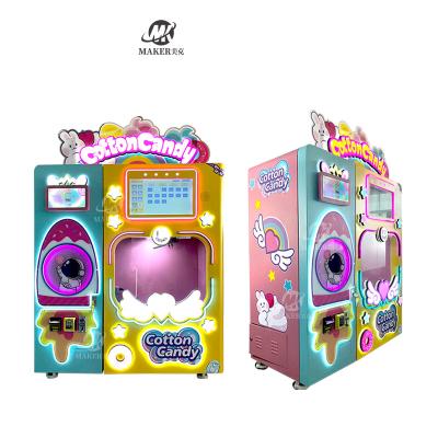 Chine Professional Sweet Cotton Candy Sugar Robot Candy Floss Vending Automatic Machine for Commercial Dispenser Vending à vendre